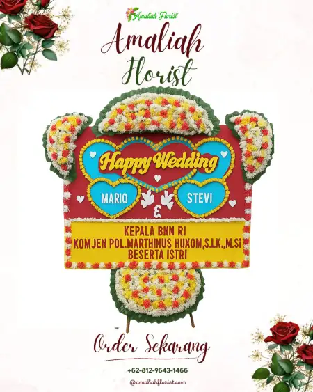 Papan Bunga Pernikahan Tipar Raya